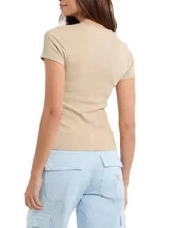 EMBRO SLIM T-shirt maniche corte a costine