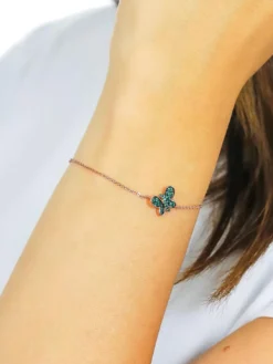 FARFALLE Bracciale zirconi verdi