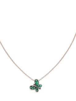 FARFALLE Collana con zirconi verdi