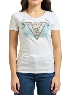 FEATHER TRIANGLE T-Shirt in cotone