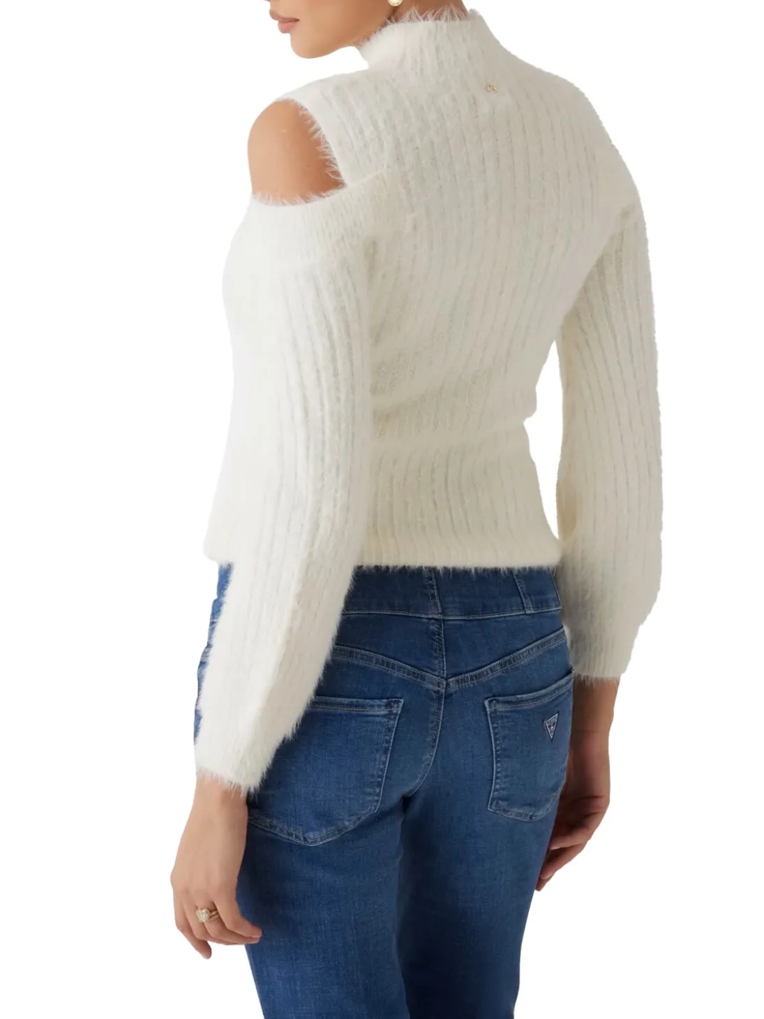 FUZZY TAKARA Maglione collo alto cut out