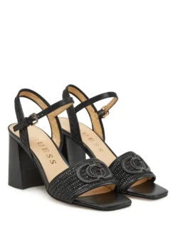 GANIKA Sandali alti con fascia in rafia