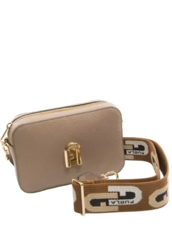GARDENIA Borsa camera case in pelle stampa keria