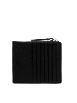 GRAIN Portafoglio piatto in pelle con zip