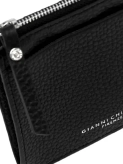 GRAIN Portafoglio piatto in pelle con zip