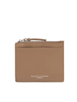 GRAIN Portafoglio piatto in pelle con zip