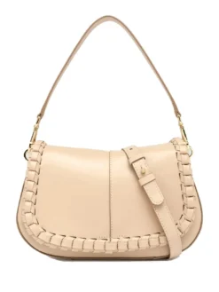 HELENA ROUND Borsa in pelle con flap