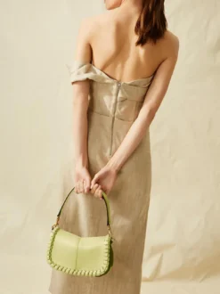HELENA ROUND Borsa in pelle con flap