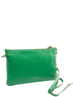 HERMY Pochette in pelle martellata
