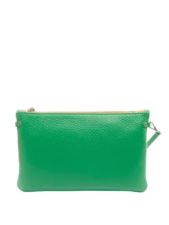 HERMY Pochette in pelle martellata