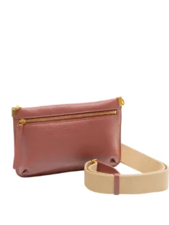 HYLE Borsa piatta piccola in pelle a tracolla
