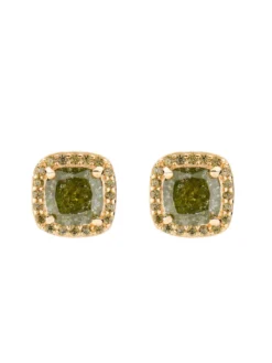 ICY DIAMONDS Orecchini al lobo quadrati con zirconi