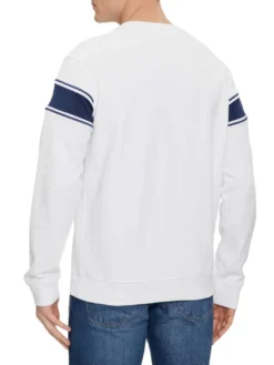 INSERTED STRIPE Felpa girocollo in cotone