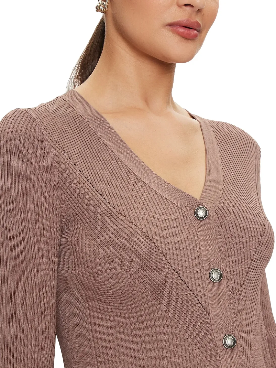 KAILEY Cardigan a costine con bottoni