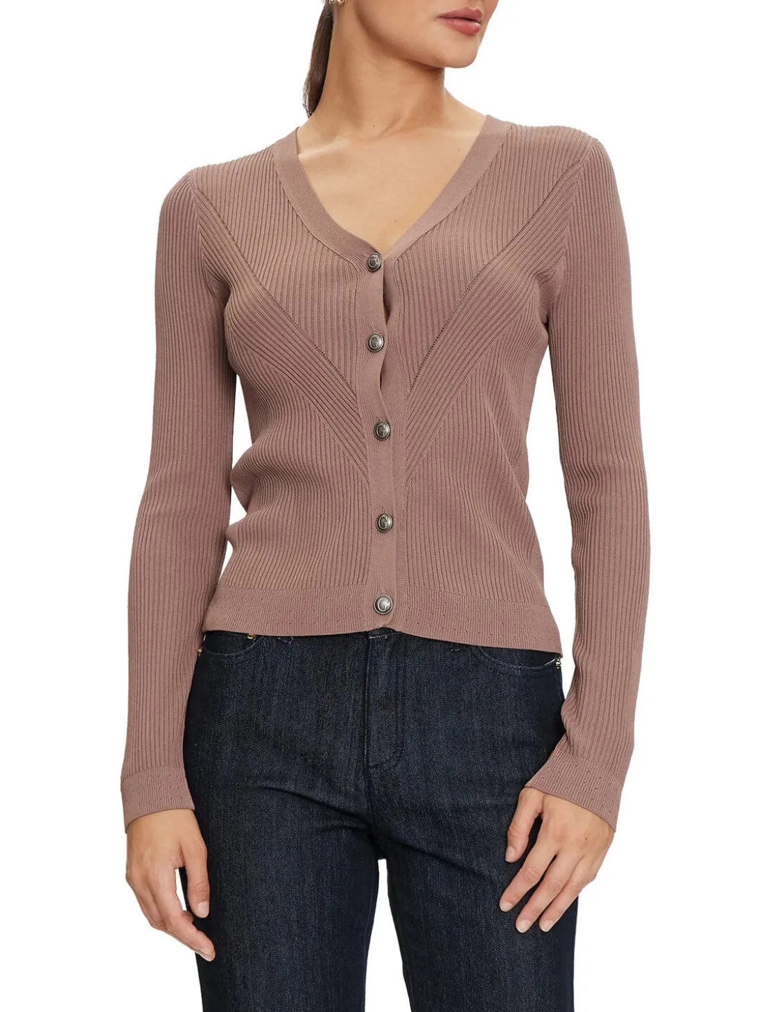 KAILEY Cardigan a costine con bottoni