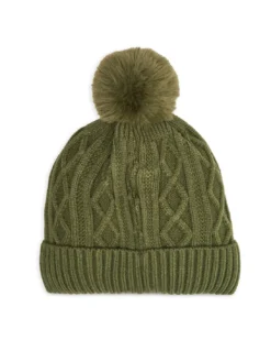 KIDS Cappello a trecce con pon pon