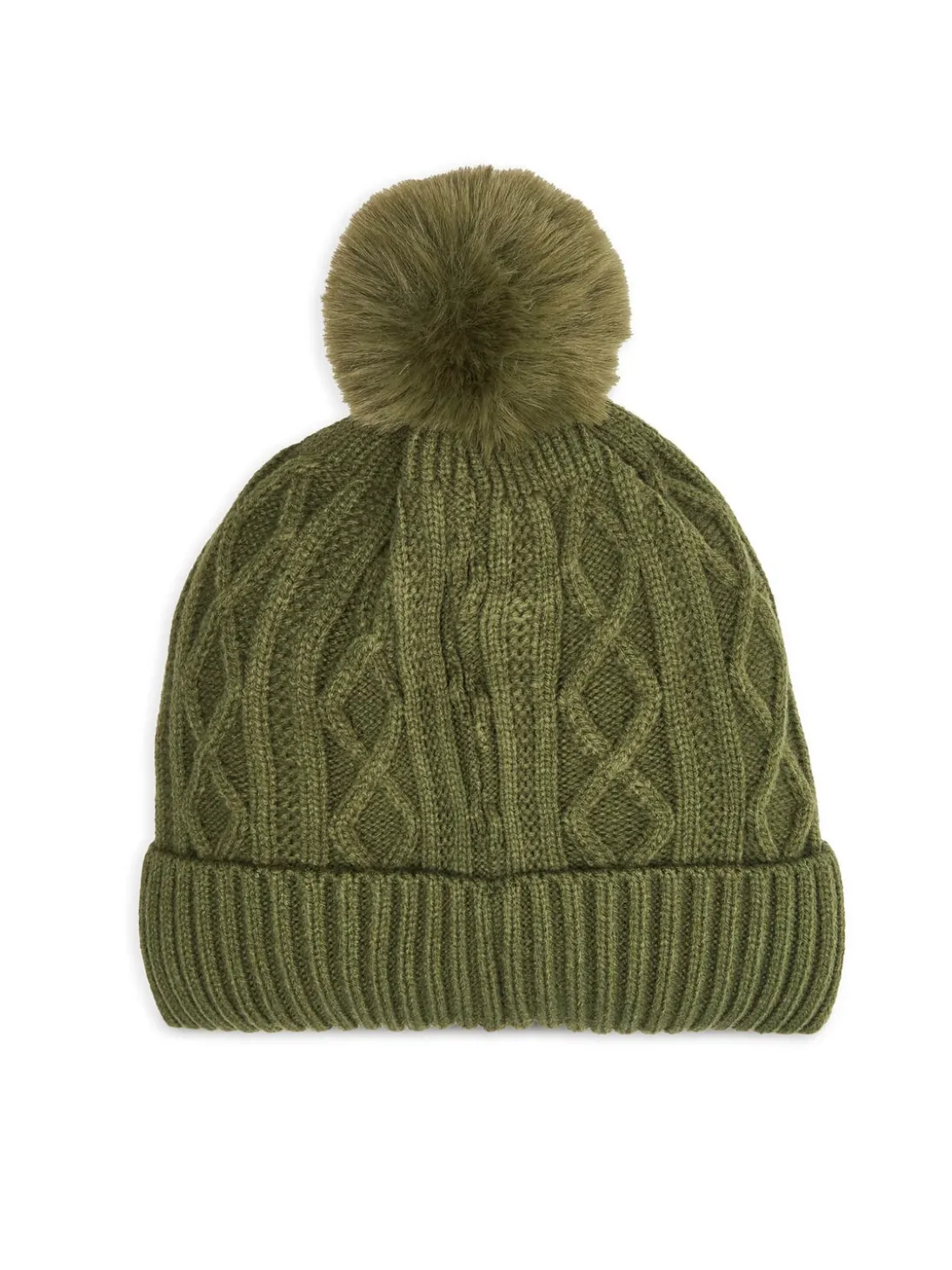 KIDS Cappello a trecce con pon pon