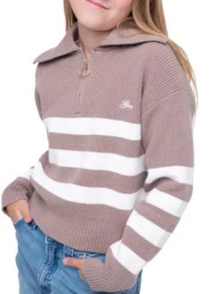 KIDS Cardigan a strisce con zip