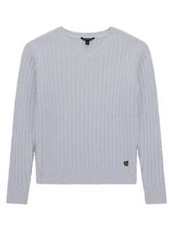 KIDS Maglia a costine scollo a v
