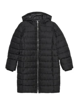 KIDS Puffer giubbino lungo cappuccio