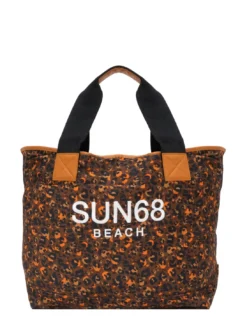 LOGO BEACH Borsa mare in canvas