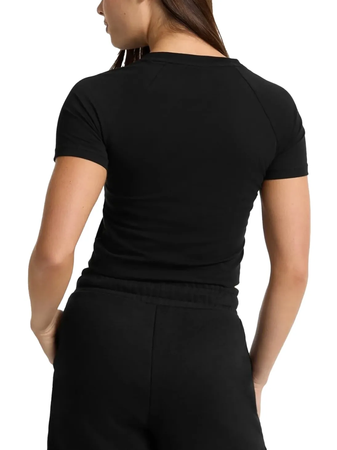 LOGO CALIFORNIA T-shirt cropped stretch manica corta