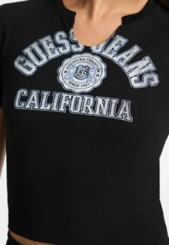 LOGO CALIFORNIA T-shirt cropped stretch manica corta