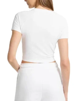 LOGO CALIFORNIA T-shirt cropped stretch manica corta