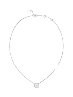 LOVE Collana con charm rotondo e zirconi