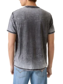 MARINE LOGO T-shirt a manica corta effetto delavè