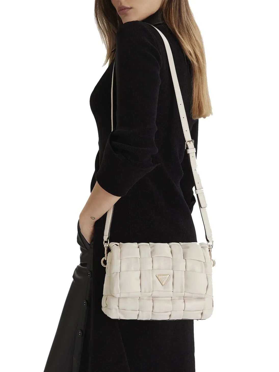 MARION Borsa a spalla intrecciata con tracolla