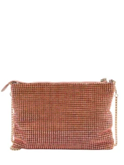 NABILAH Pochette con strass e tracolla