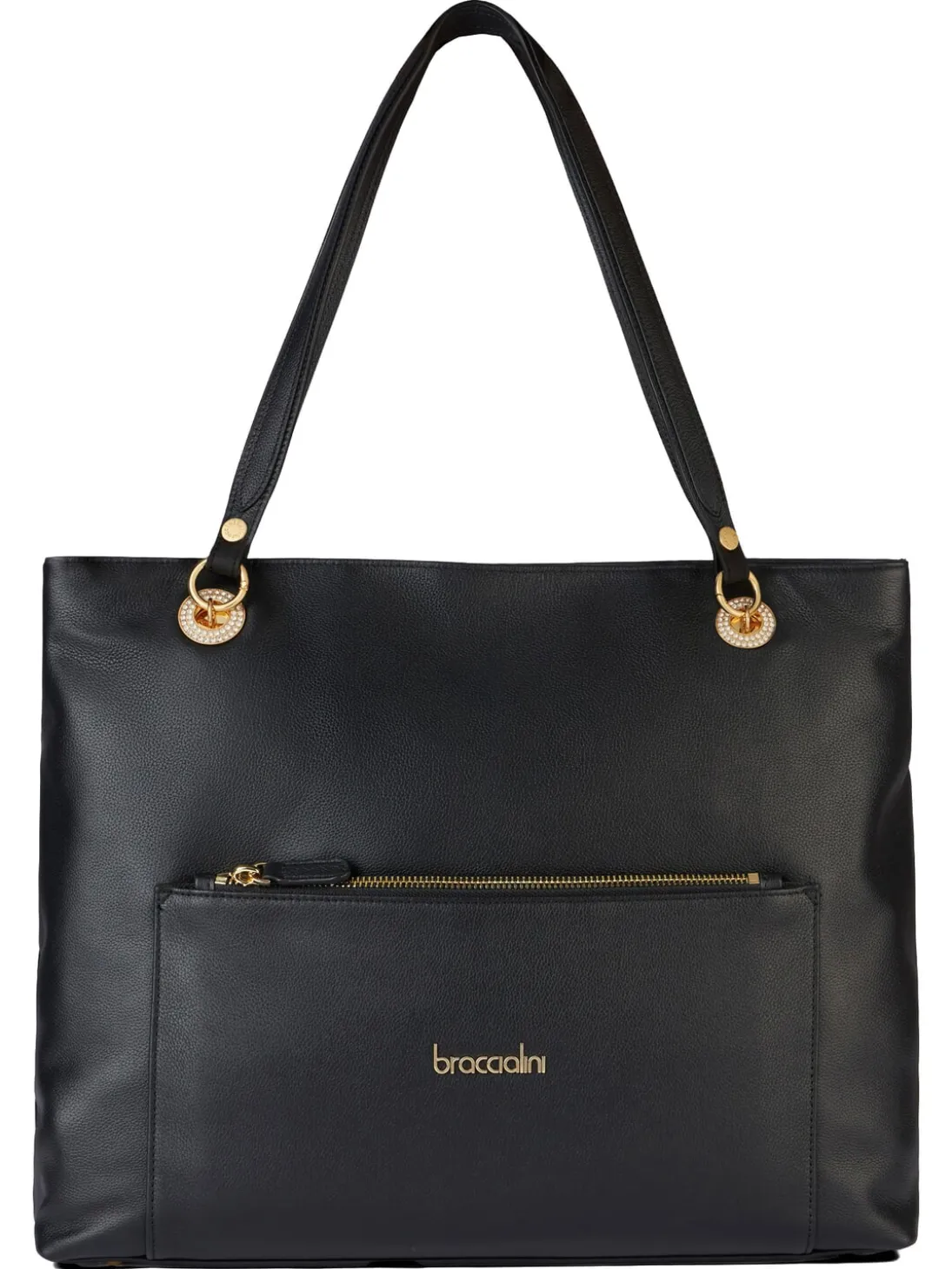 NORA Borsa a spalla in pelle con tasca