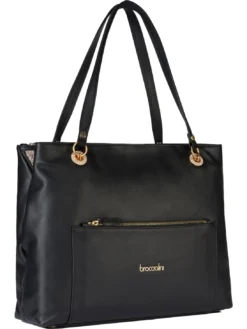NORA Borsa a spalla in pelle con tasca