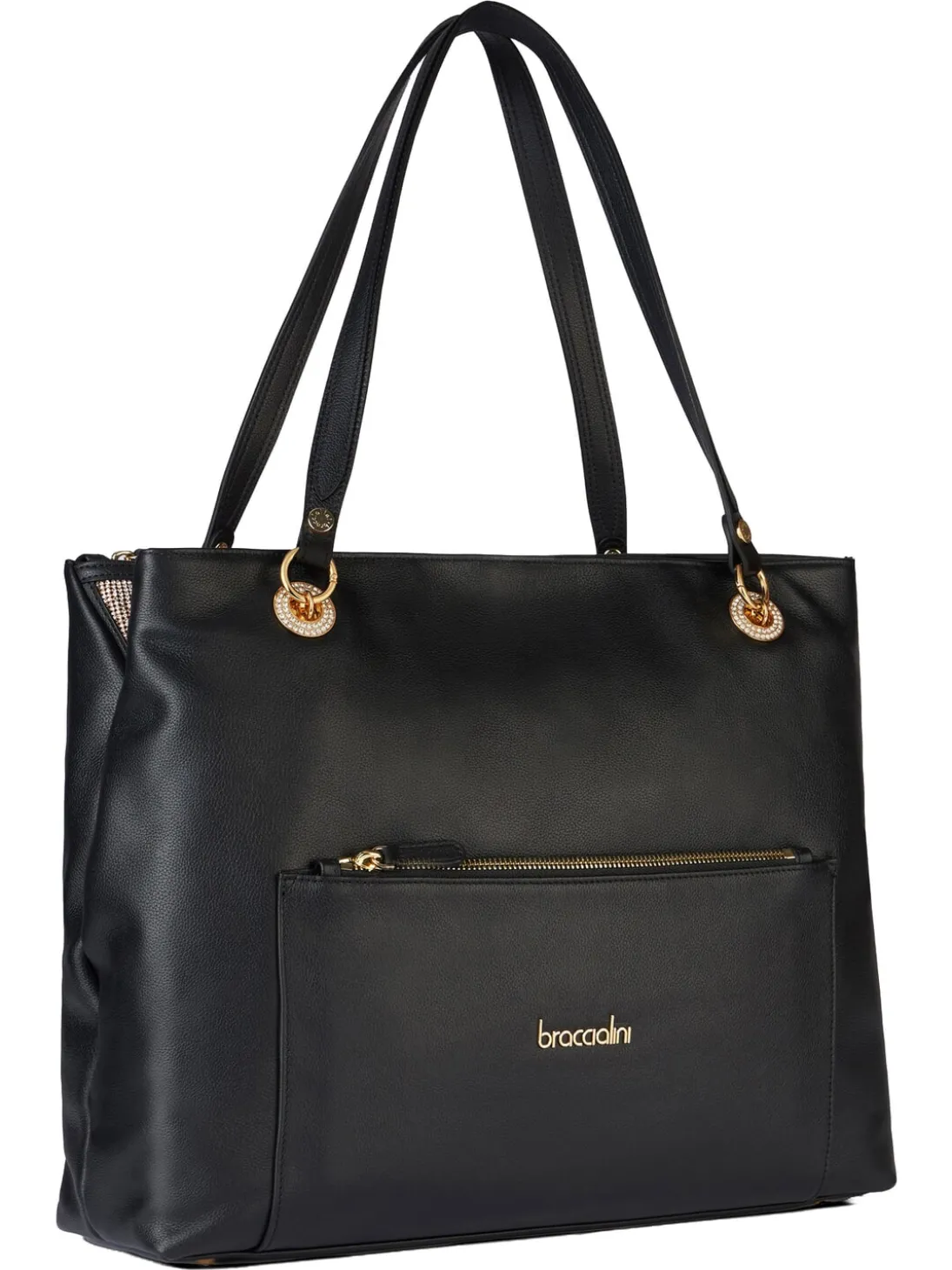 NORA Borsa a spalla in pelle con tasca