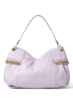 NORA Borsa a spalla in pelle con catena