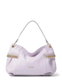 NORA Borsa a spalla in pelle con catena