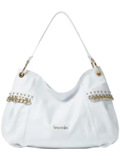 NORA Borsa a spalla in pelle con catena