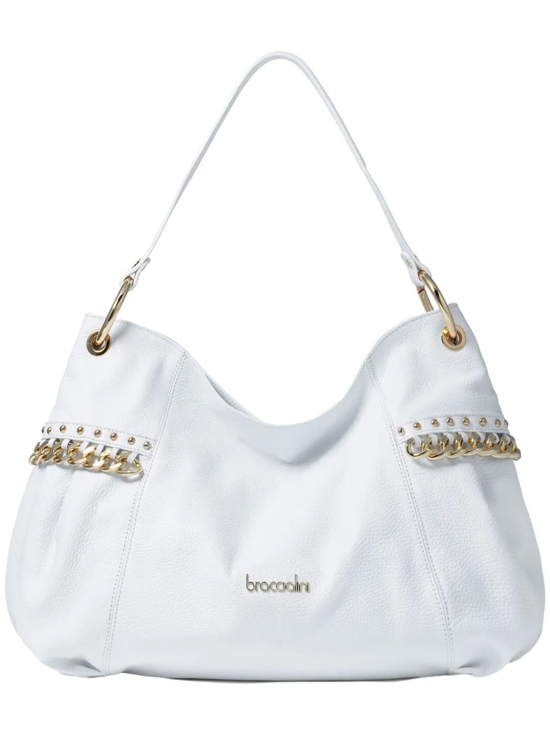 NORA Borsa a spalla in pelle con catena