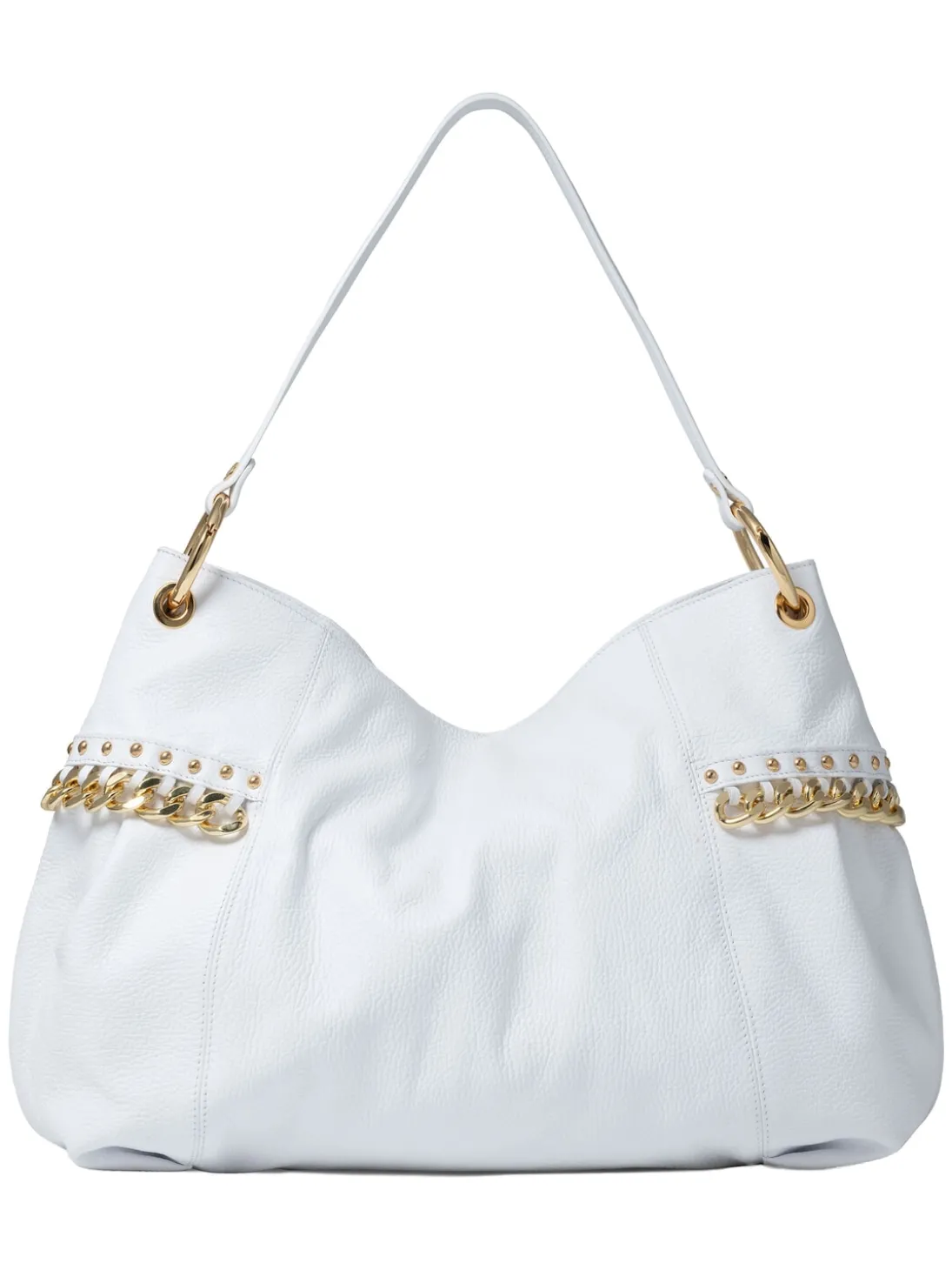 NORA Borsa a spalla in pelle con catena