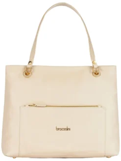 NORA Borsa a spalla in pelle con tasca