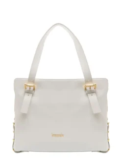 NORA Borsa shopping in pelle con fibbie
