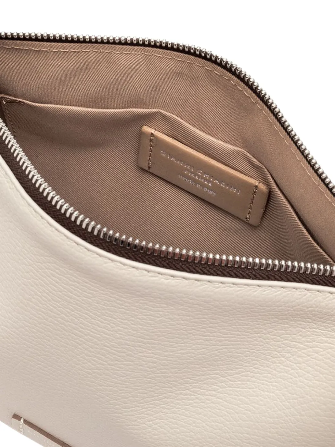 NORA POUCH Pochette in pelle con polsierina e tracolla