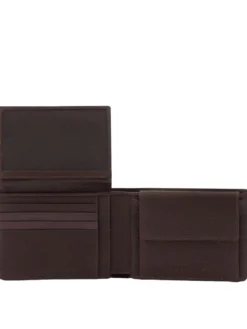 PAAVO Portafoglio portamonete pelle con flap