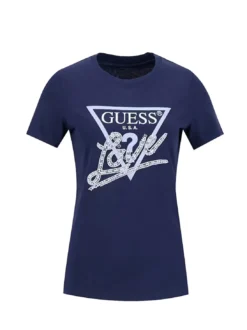 PEARLS LOVE TRIANGLE T-shirt con stampa e applicazioni