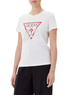 PEARLS LOVE TRIANGLE T-shirt con stampa e applicazioni