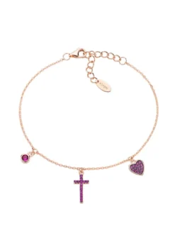 PREGA E AMA LUXURY Bracciale in argento croce