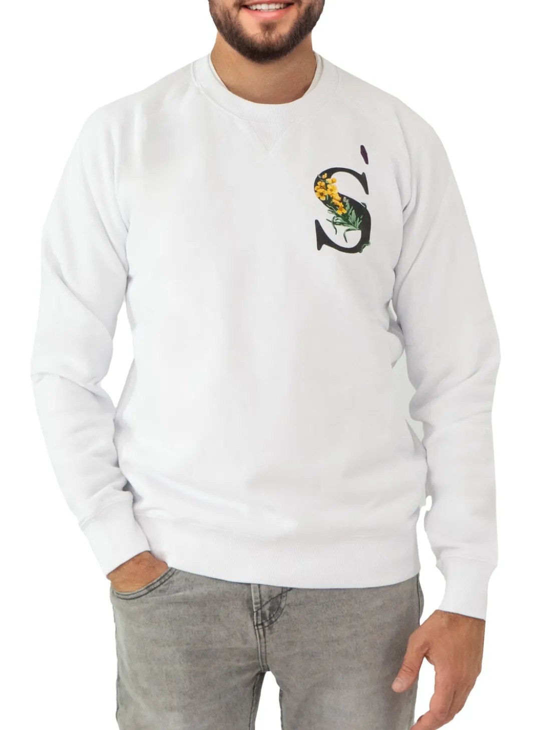 ROUND PRINT Felpa girocollo con stampa