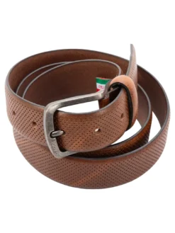 SANTA CROCE Cintura in pelle, Made in Italy