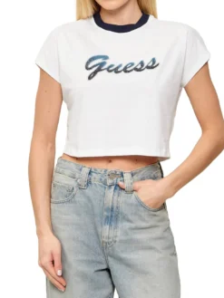 SCRIPT CROP Maglietta corta